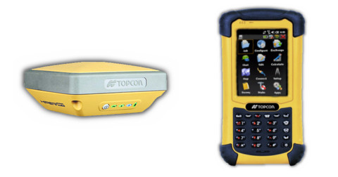 HIPER SR hálózatos RTK vevő és Topcon FC-236 terepi vezérlő. www.foldetmerek.hu
